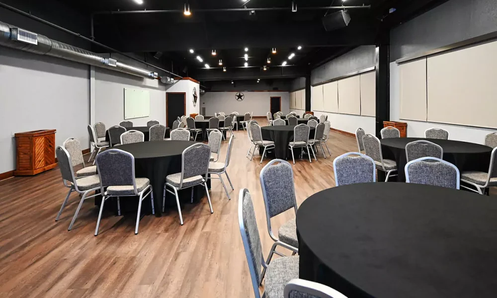 Wide view of LoneStar event space at Imagen Venues Houston